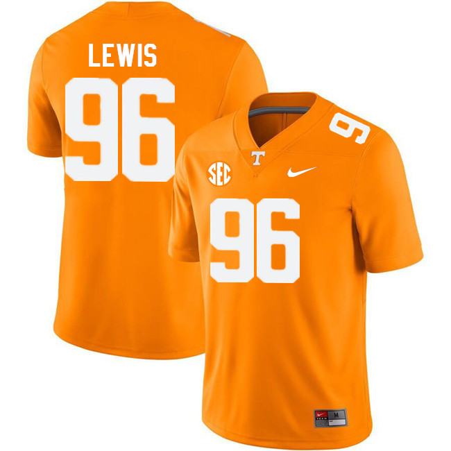 Men #96 Austin Lewis Tennessee Volunteers College Football Jerseys Stitched Sale-Orange - Click Image to Close